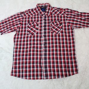 shiekh shirt red black square size 2xl